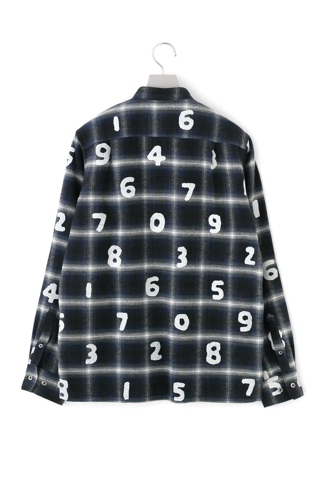 法蘭絨格子 立領襯衫 SP/SO-SU-U十數 深藍