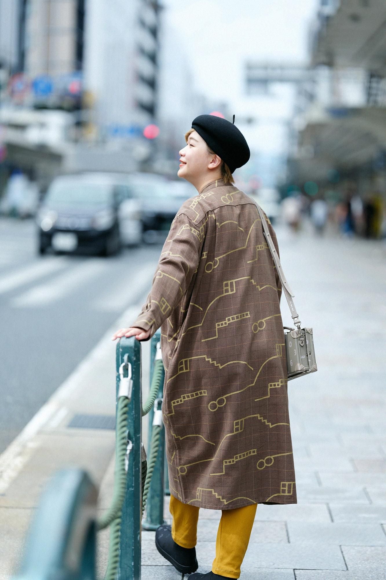 헤링본 체크 W.P.그란 셔츠 원피스／챠리