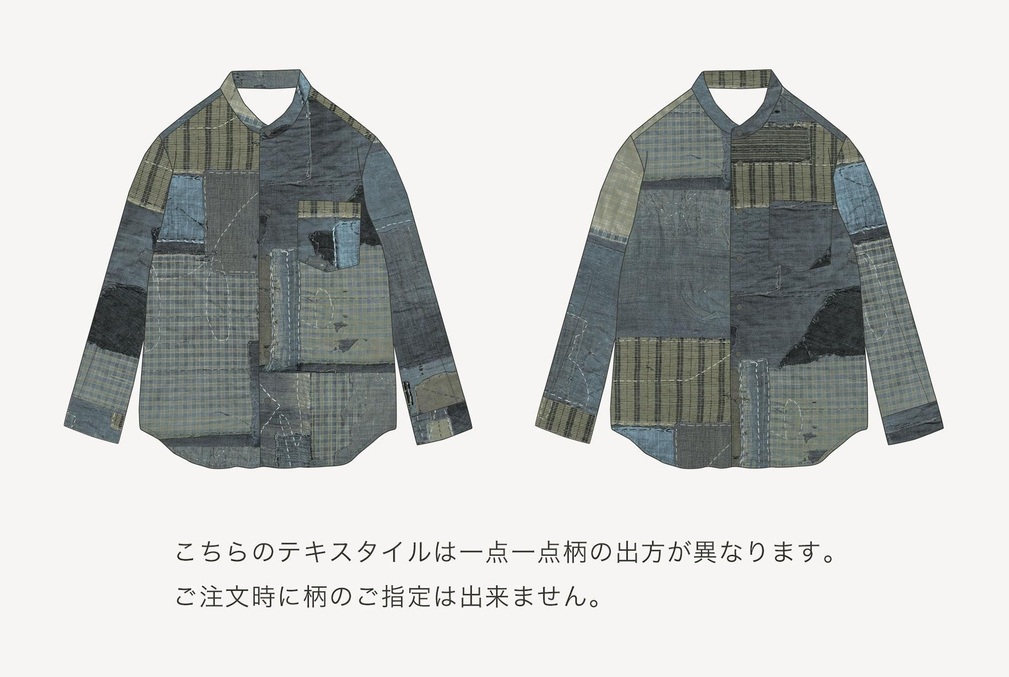 타카시마치지미 20/20 스탠드칼라 셔츠/보로 IJ