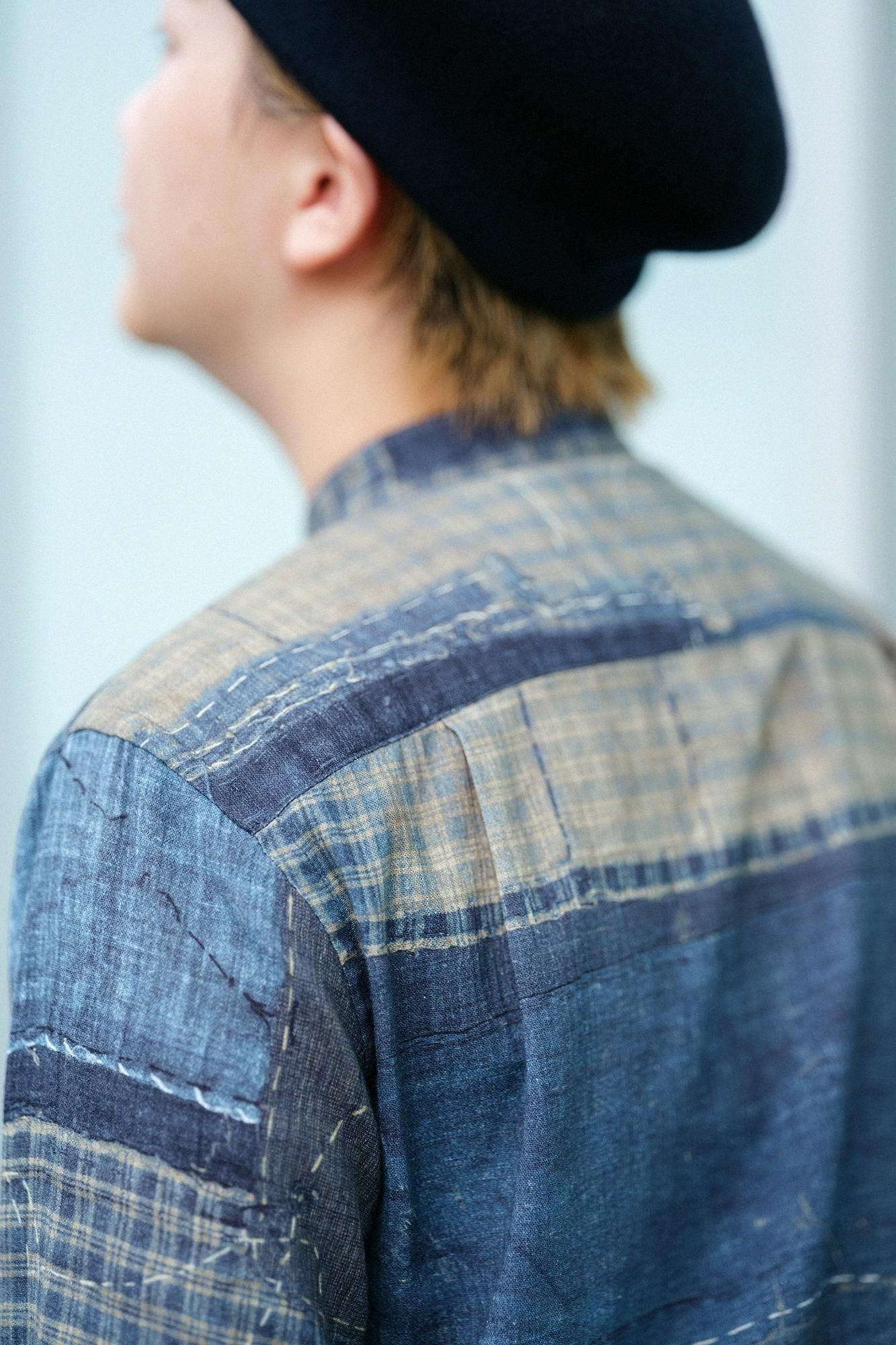 타카시마치지미 20/20 스탠드칼라 셔츠/보로 IJ