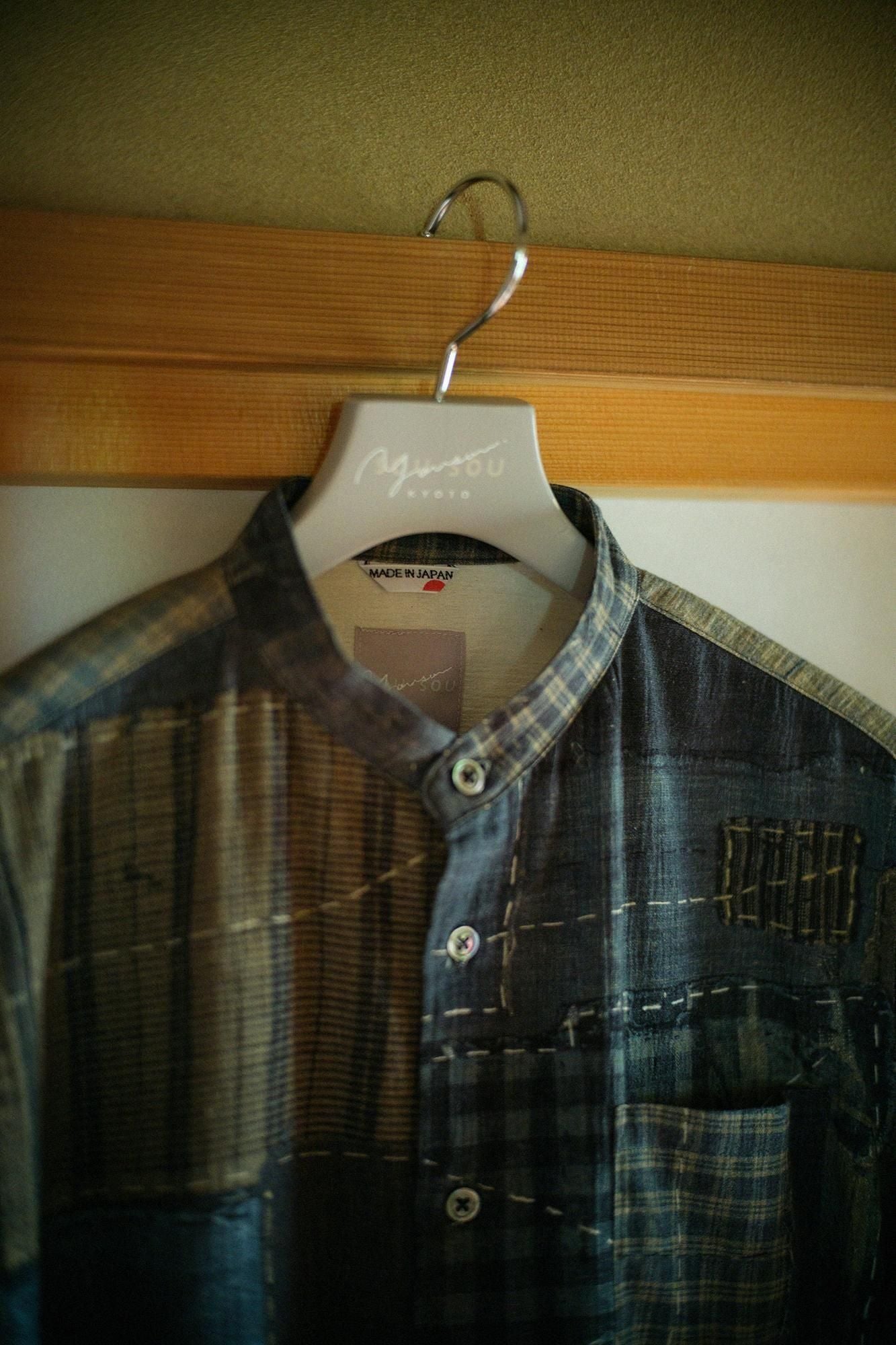 타카시마치지미 20/20 스탠드칼라 셔츠/보로 IJ