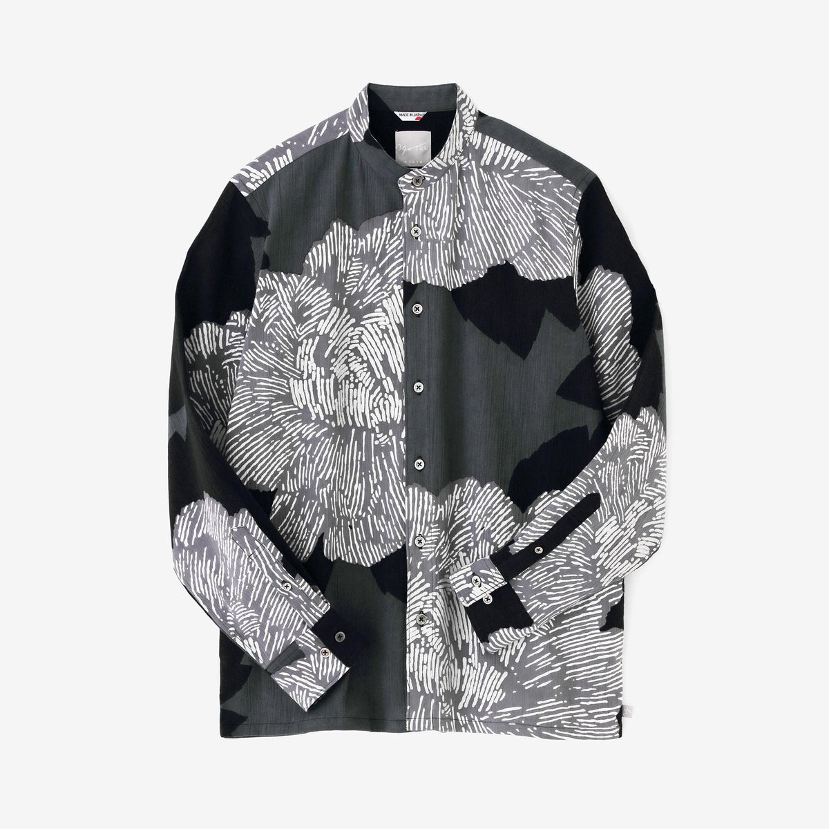 高島縮 20/20 スタンドカラーシャツSP 2.0／芍薬（しゃくやく）