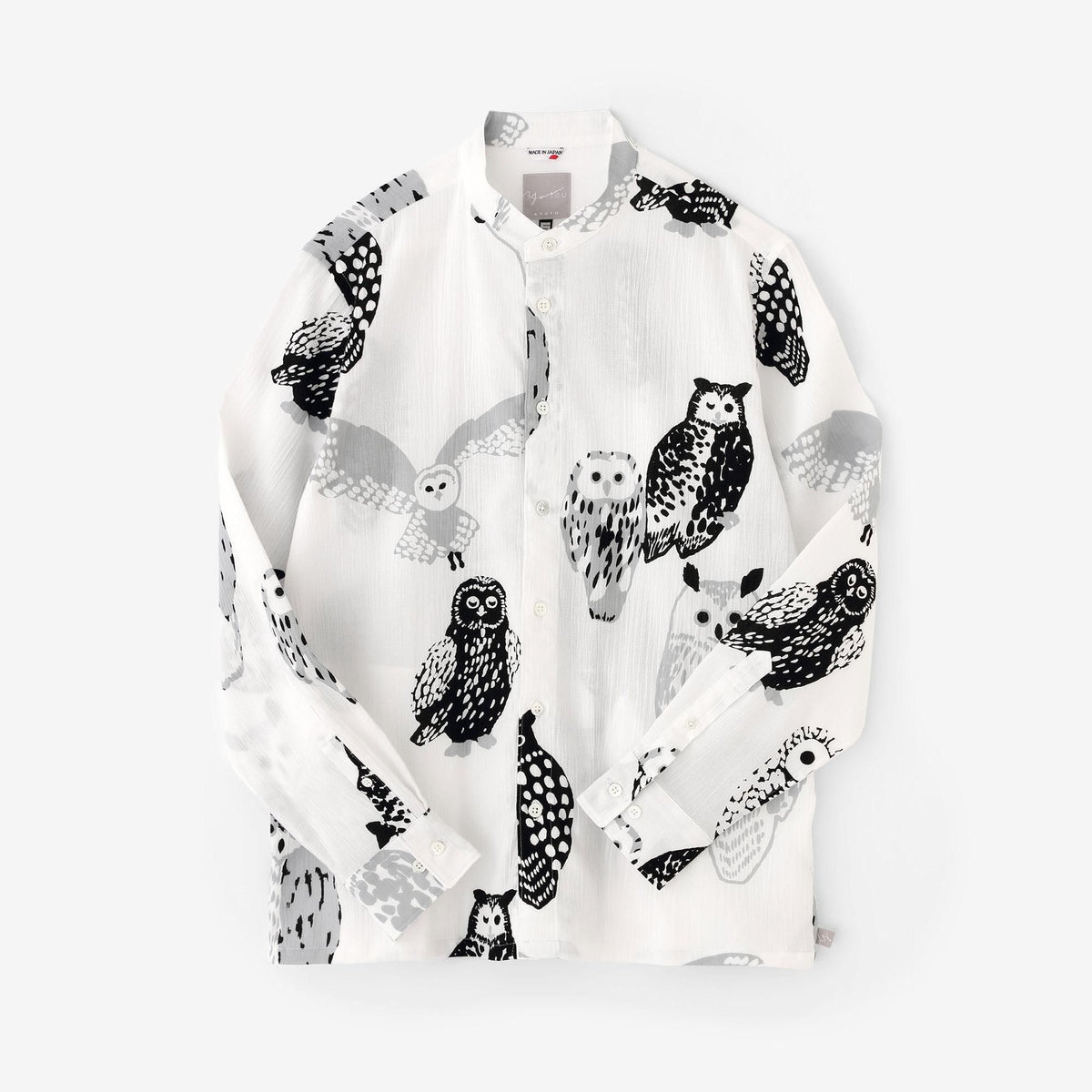 高島縮 20/20 スタンドカラーシャツSP 2.0／ふくろう