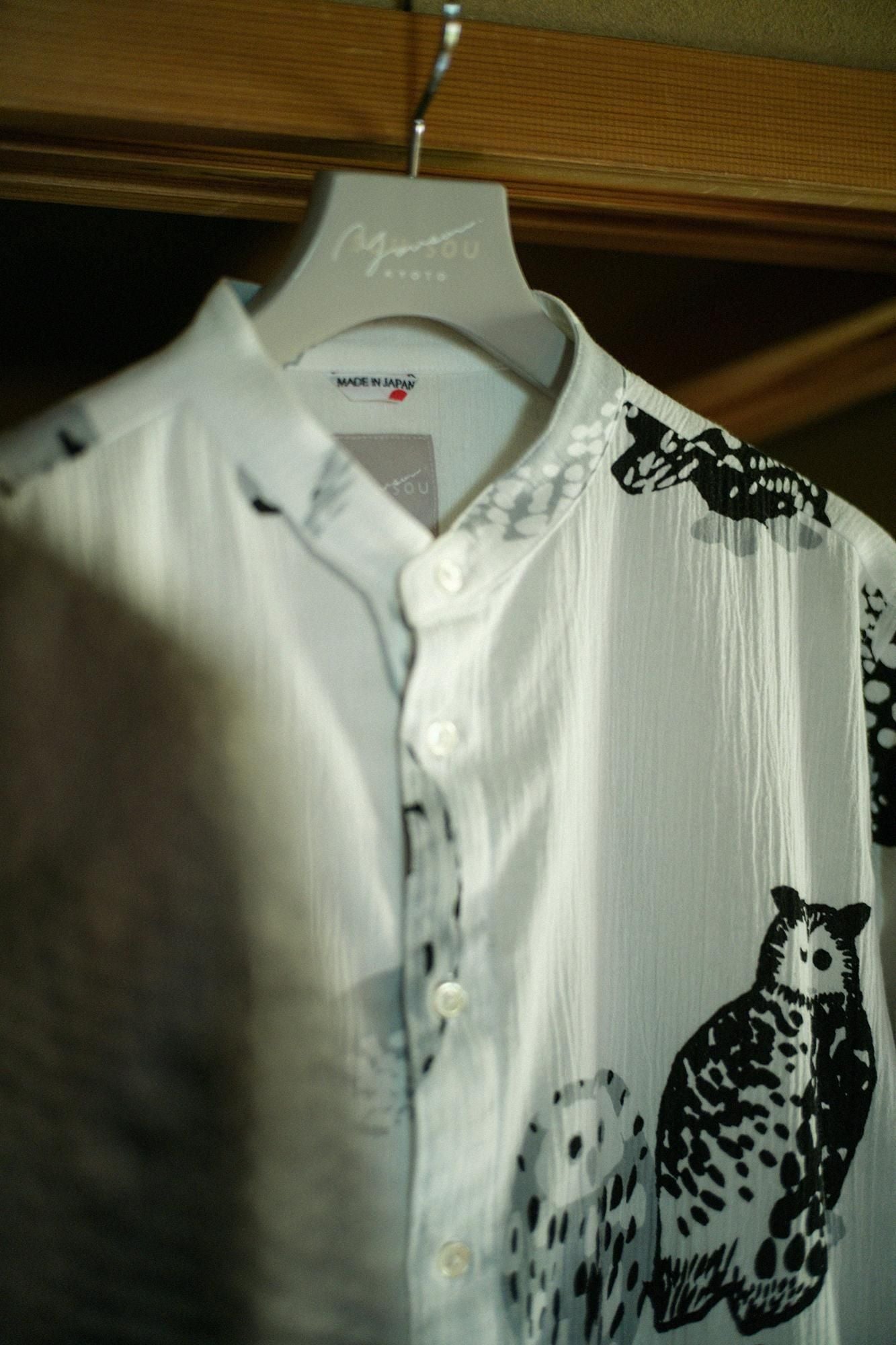 高島縮 20/20 スタンドカラーシャツSP 2.0／ふくろう