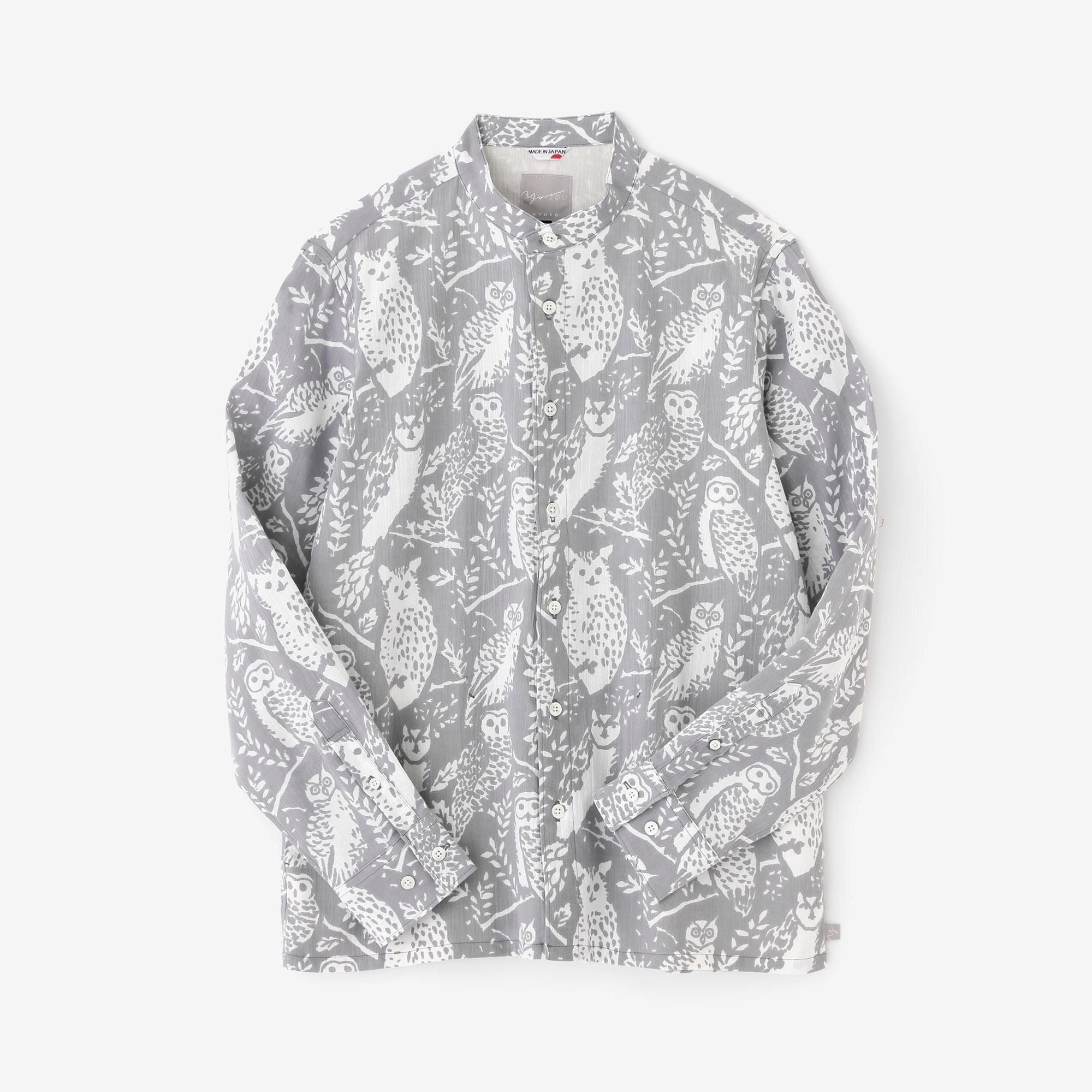 Chizimi Cotton 20/20 Stand CollarShirt SP 2.0/Life in the Forest