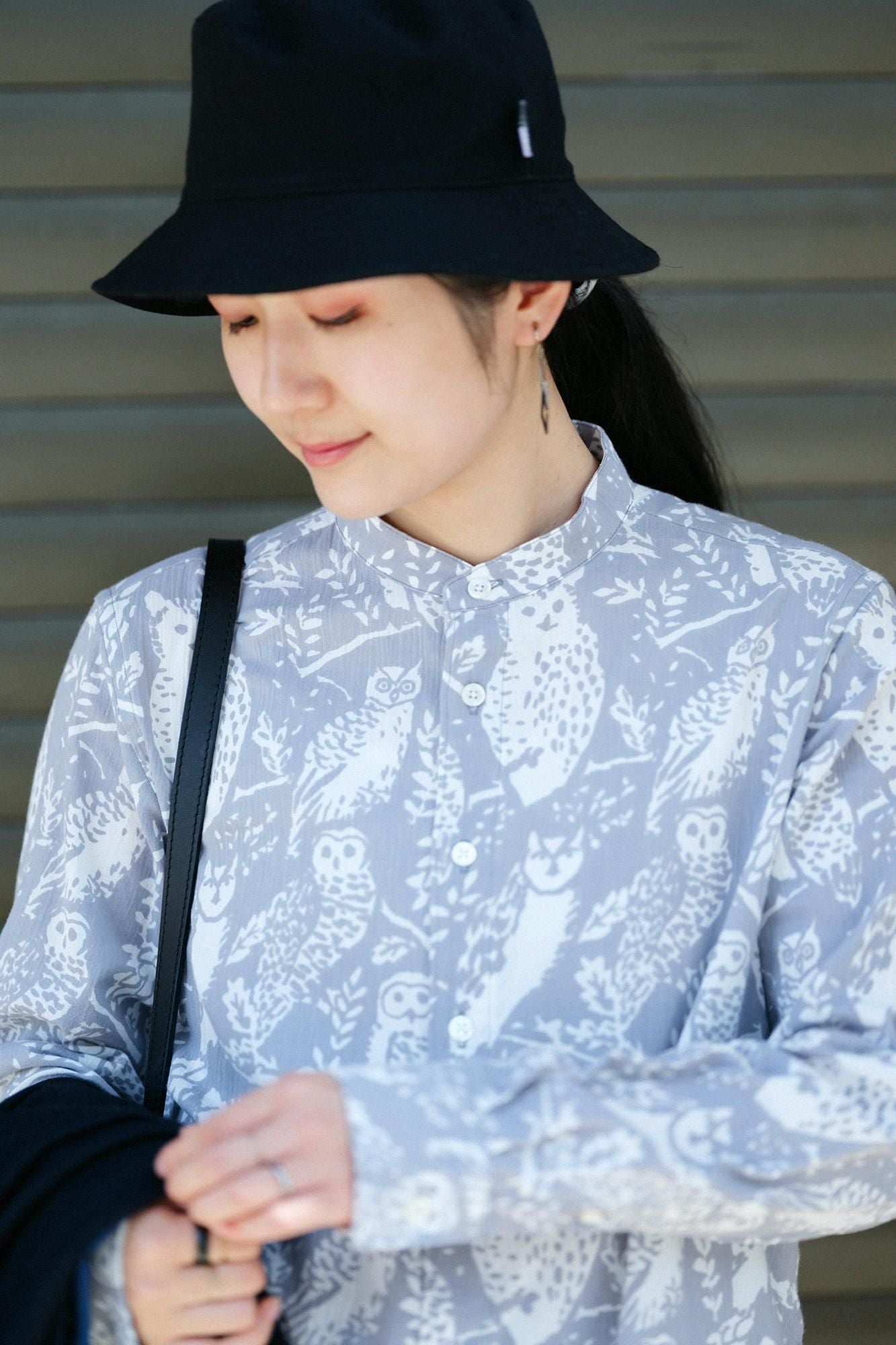 SOU・SOU　高島縮 20/20 スタンドカラーシャツSP 2.0／森のくらし 高島縮 20/20 スタンドカラーシャツSP 2.0／森のくらし