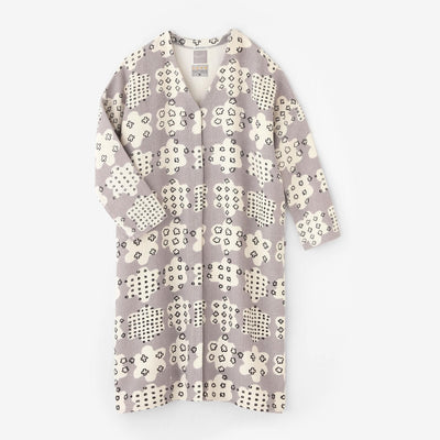 棉麻紡 菱紋樣（菱纹用） 輕型外套／花霰