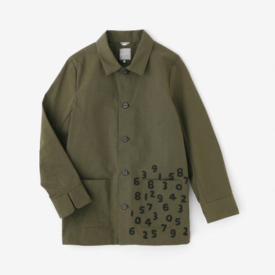 발수 웨더 클로스 칼라자켓/카키색 옷감