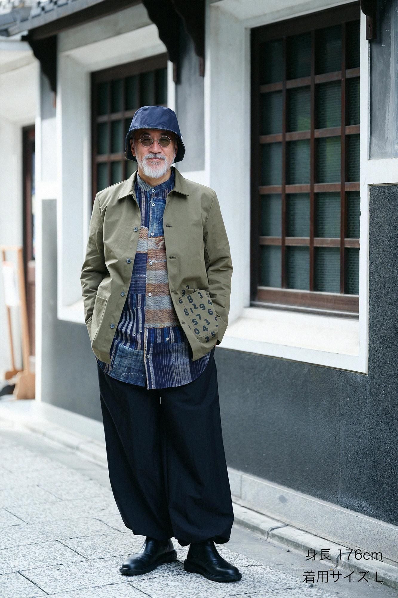 발수 웨더 클로스 칼라자켓/카키색 옷감