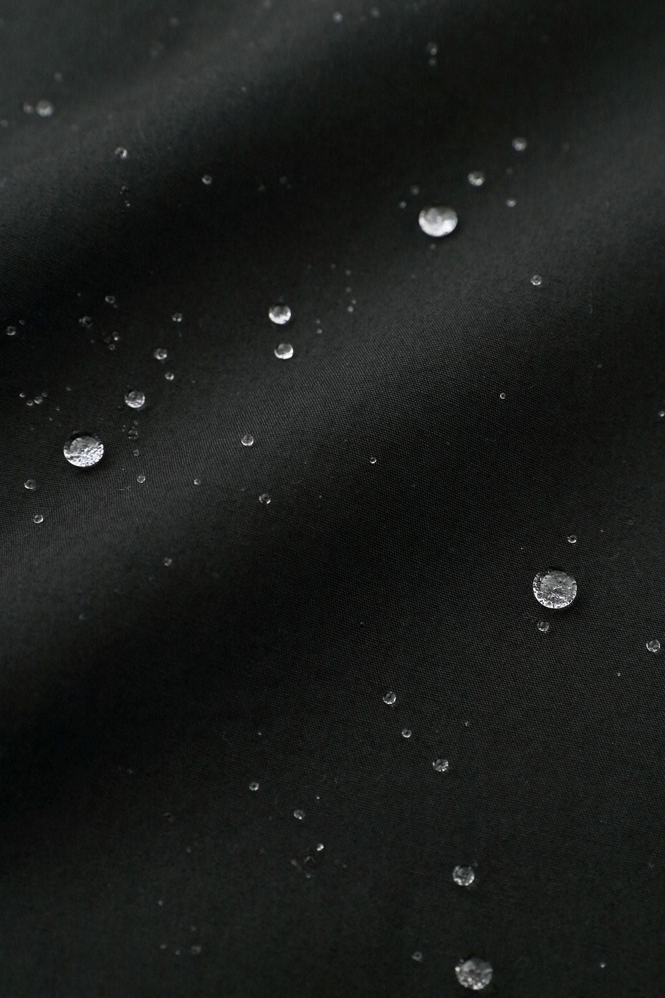 有领防水防雨布夹克/黑色