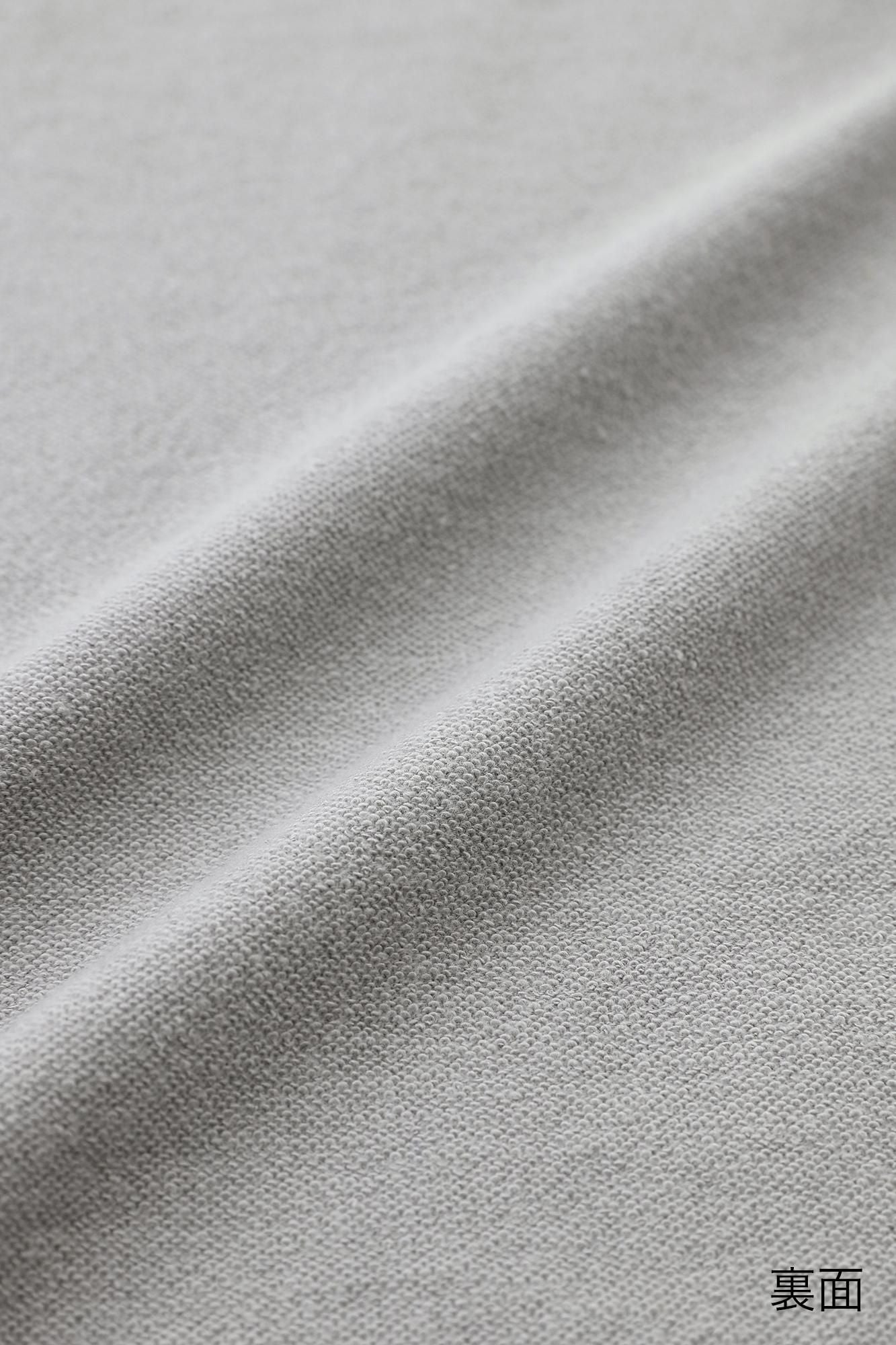 40双 ミニ裏毛 バイカラー長袖Tシャツ／グレー