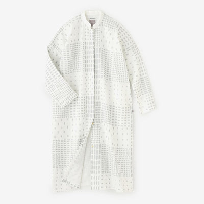 鑲嵌針織 立領輕型外套／敷石 白色