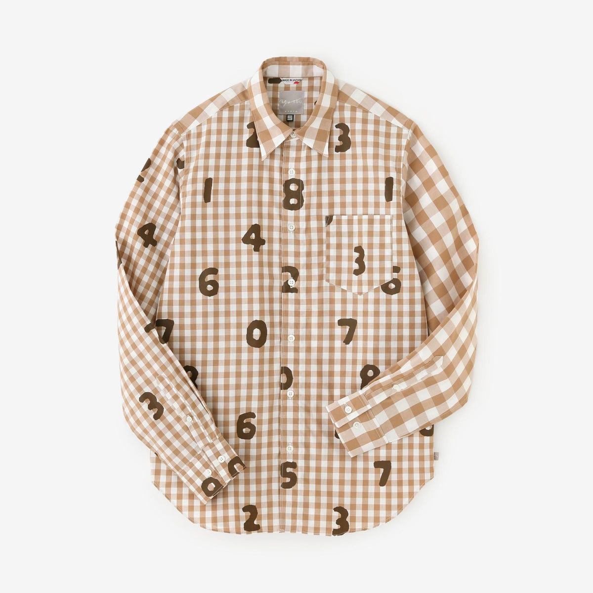 ギンガムチェックシャツ／SO-SU-U×キャメル