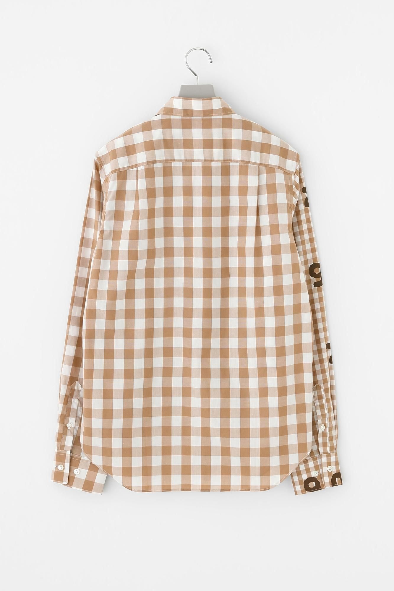 ギンガムチェックシャツ／SO-SU-U×キャメル