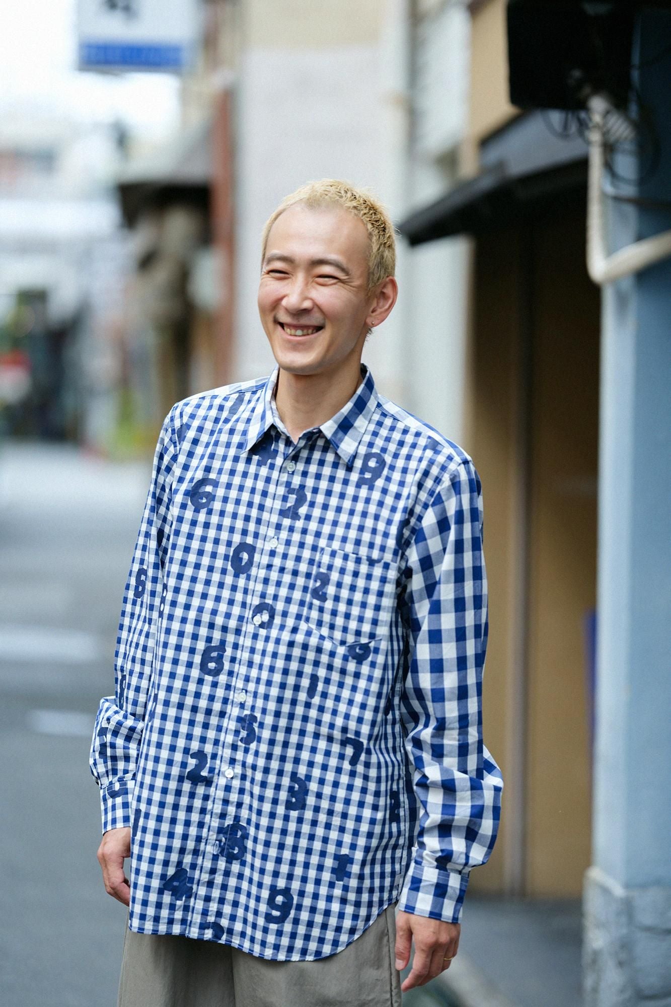 格子布襯衫/SO-SU-U十數×海軍藍