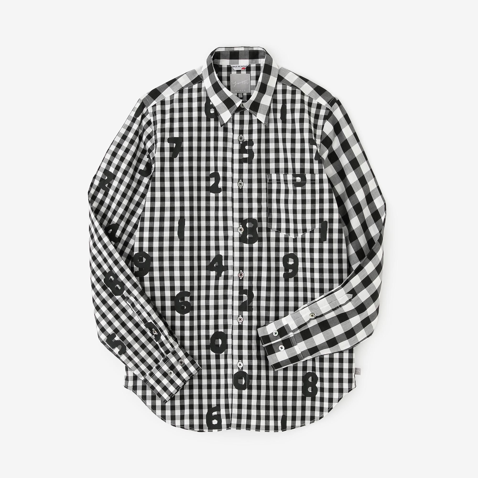 格子布襯衫/SO-SU-U十數×黑色