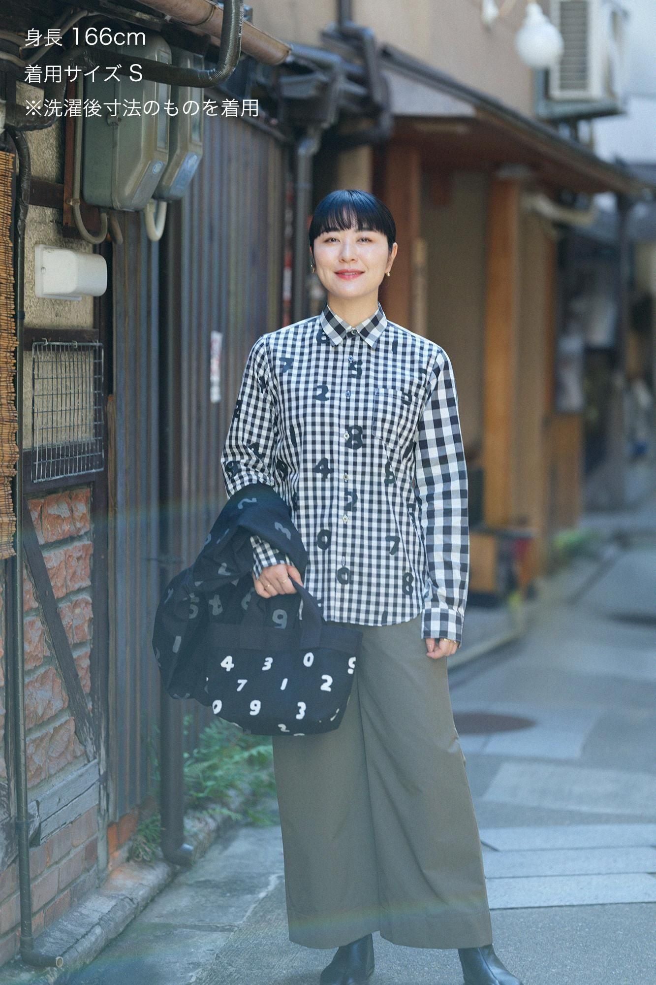 깅엄 체크 셔츠/SO-SU-U×검은색