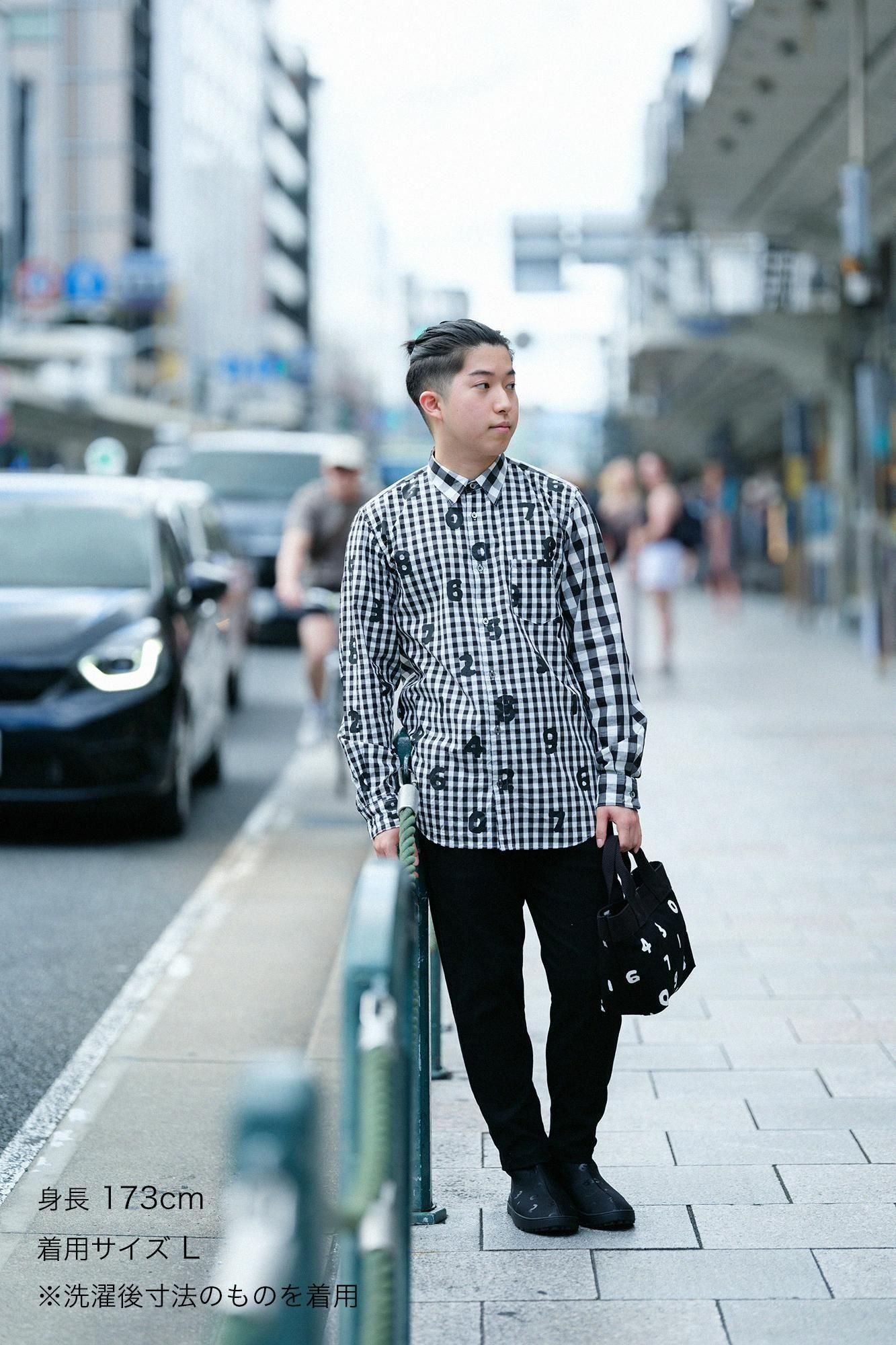 깅엄 체크 셔츠/SO-SU-U×검은색