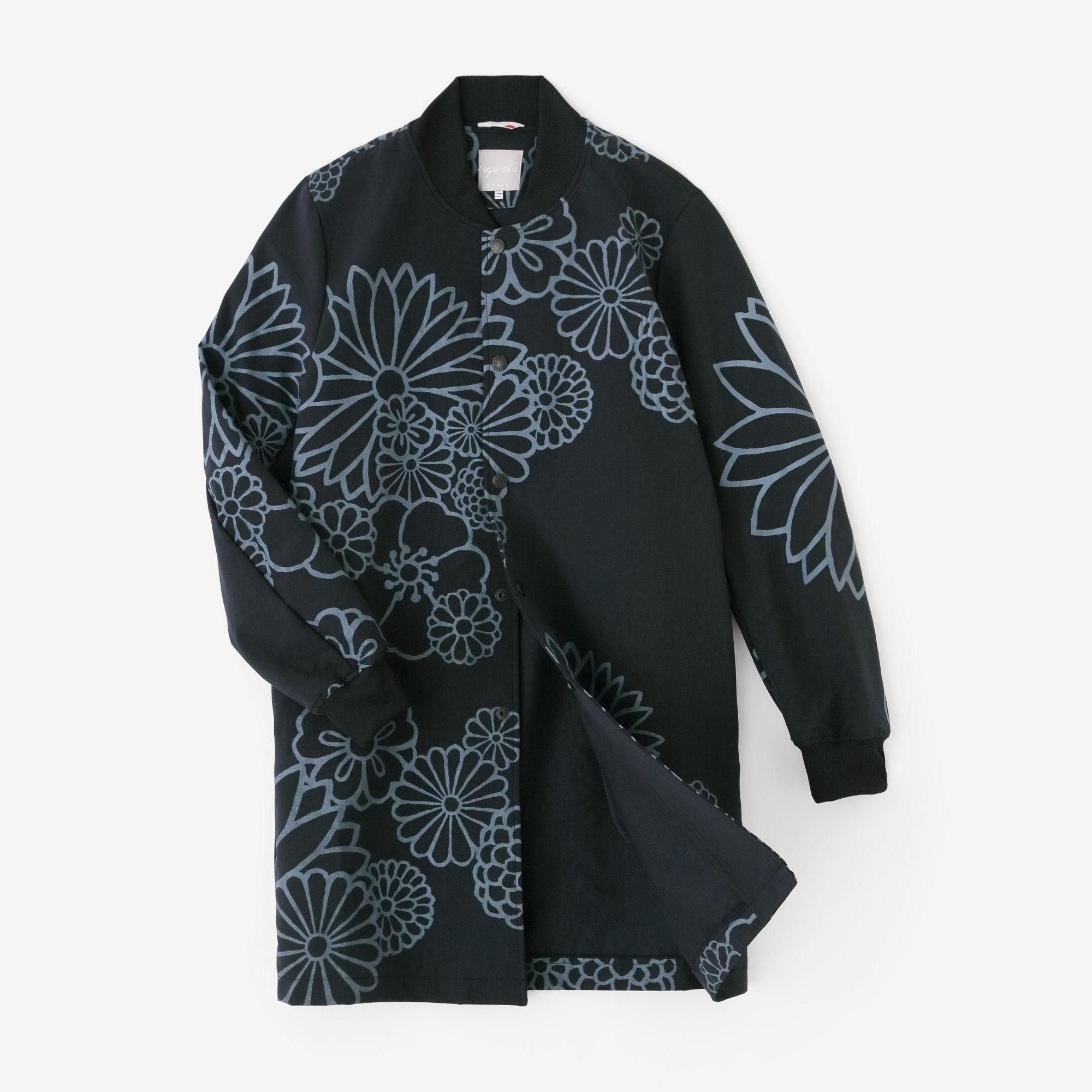 Stretch-Blouson aus Pfirsichhaut/Kinrandonsu Tomekon