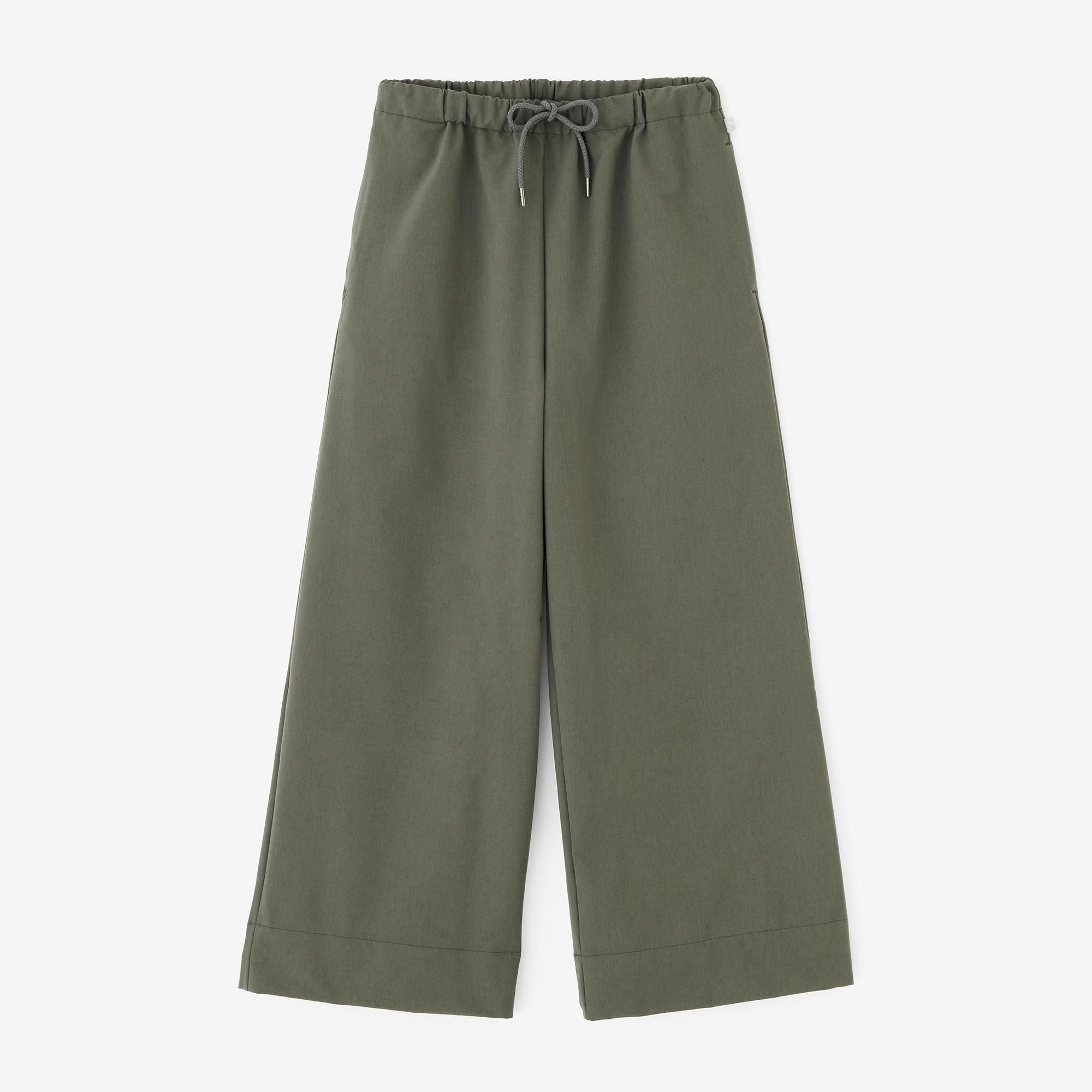 Pantalon large peau de pêche stretch/couleur Miru