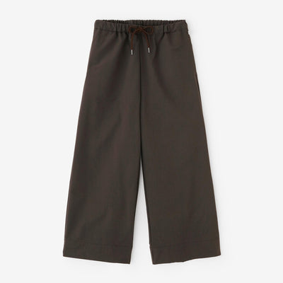 스트레치 피치 스킨 와이드 팬츠/ 체질색