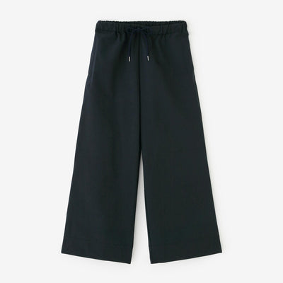 스트레치 피치 스킨 와이드 팬츠／남색