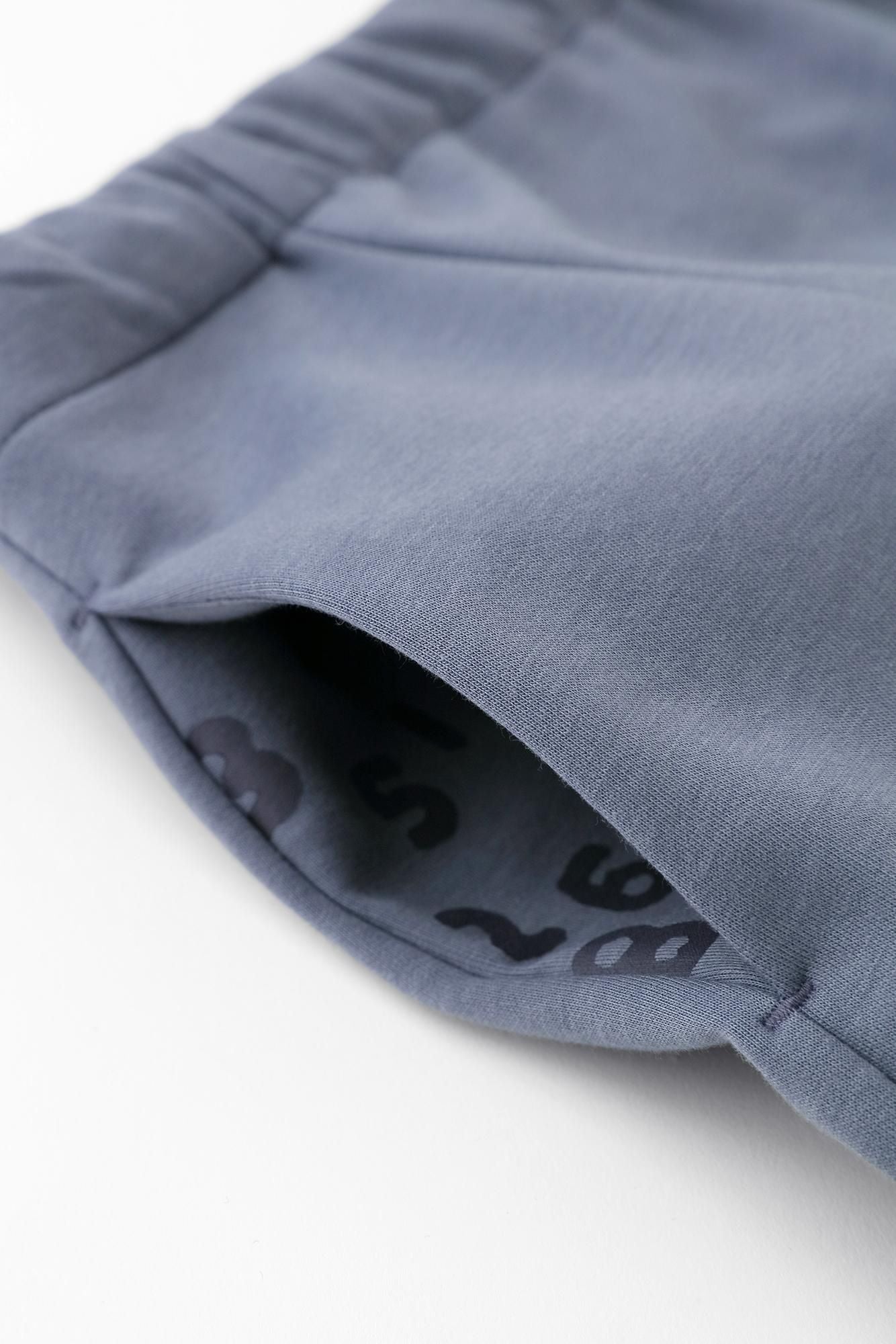 瓦楞針織 長裙／霧藍色