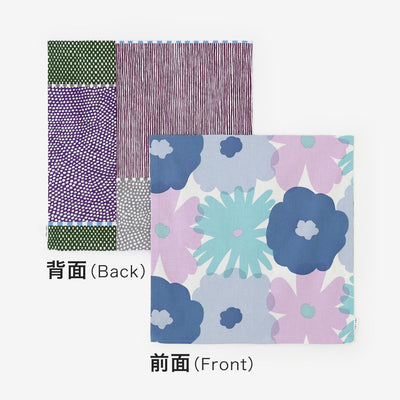 21 Count Plain Weave Cushion Cover Reversible／Oraka Multicolored Light Purple × Lines and Dots Riverside