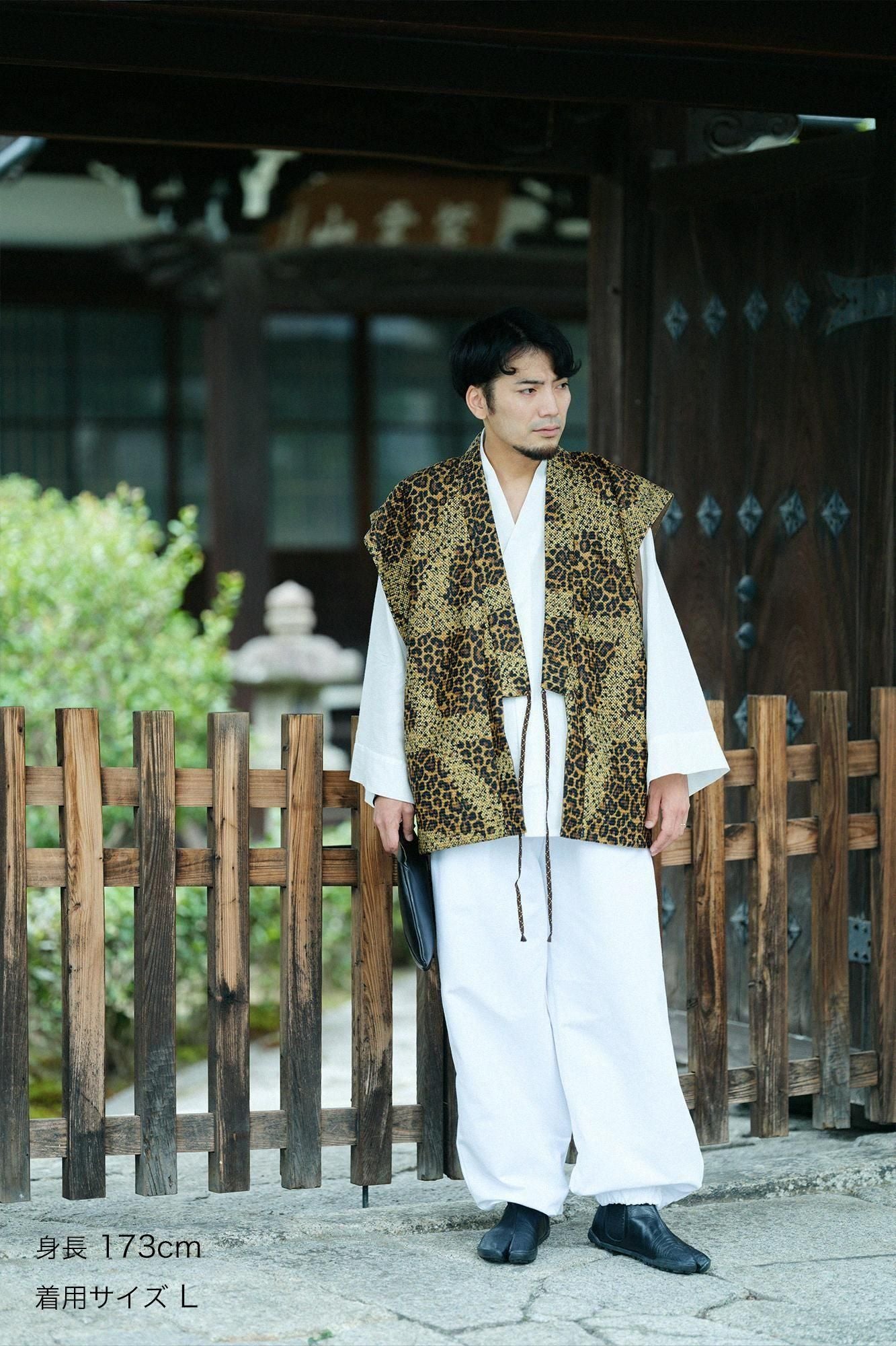 llaTsuCell weave Sleeveless Robe Undershirt (a)Waheight)/Tied-up yellowingJapanese TeaSpots (kiGarachamara)