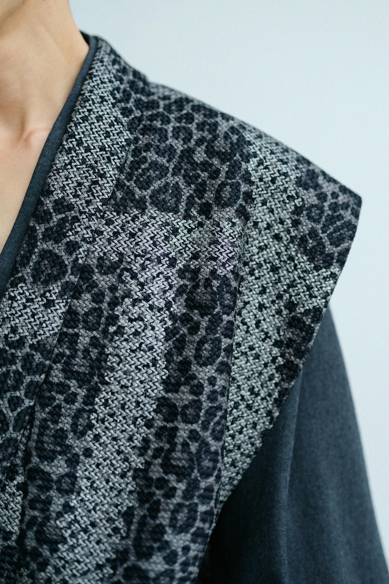 llaTsuCell weave Sleeveless Robe Undershirt (a)Waheight)/Tied-up Dark GreySpots (Koihai Spotted)