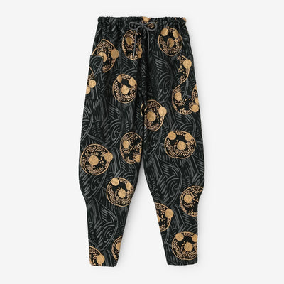 ジャカール ふくれ織 裁付（たっつけ）えんゆう穿き／草紋（そうもん） 濡羽色（ぬればいろ）