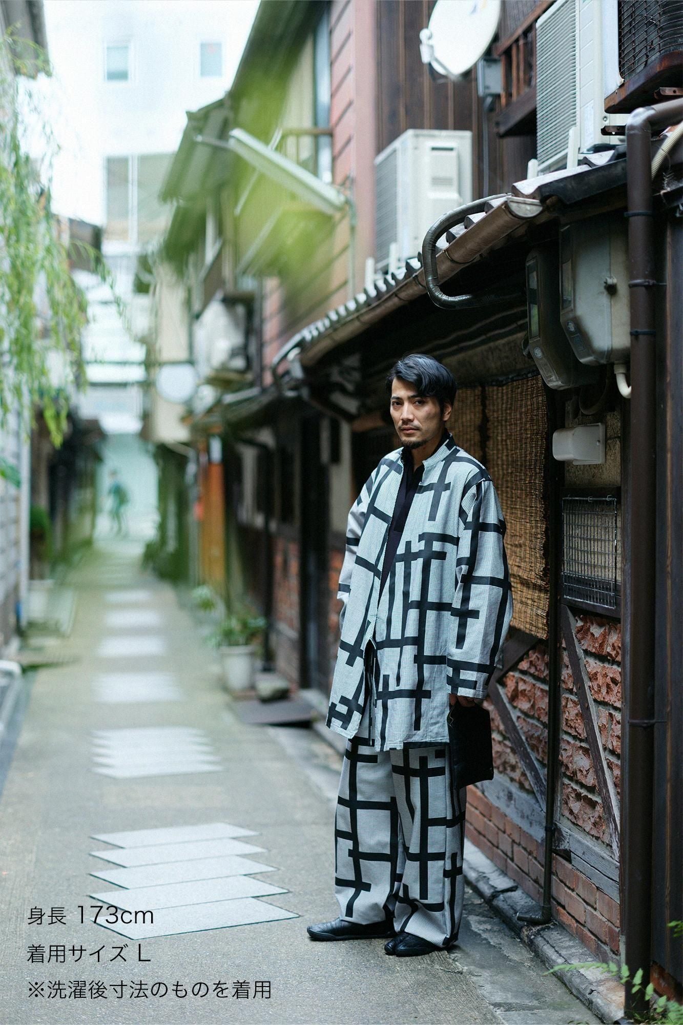dobby stab​ ​Sweets Samue Worker Jacket(Takamisamue) /Fence