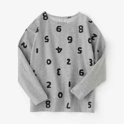 ツイルニット 型ぬき長袖Tシャツ／SO-SU-U上下（しょうか） ヘザーグレー