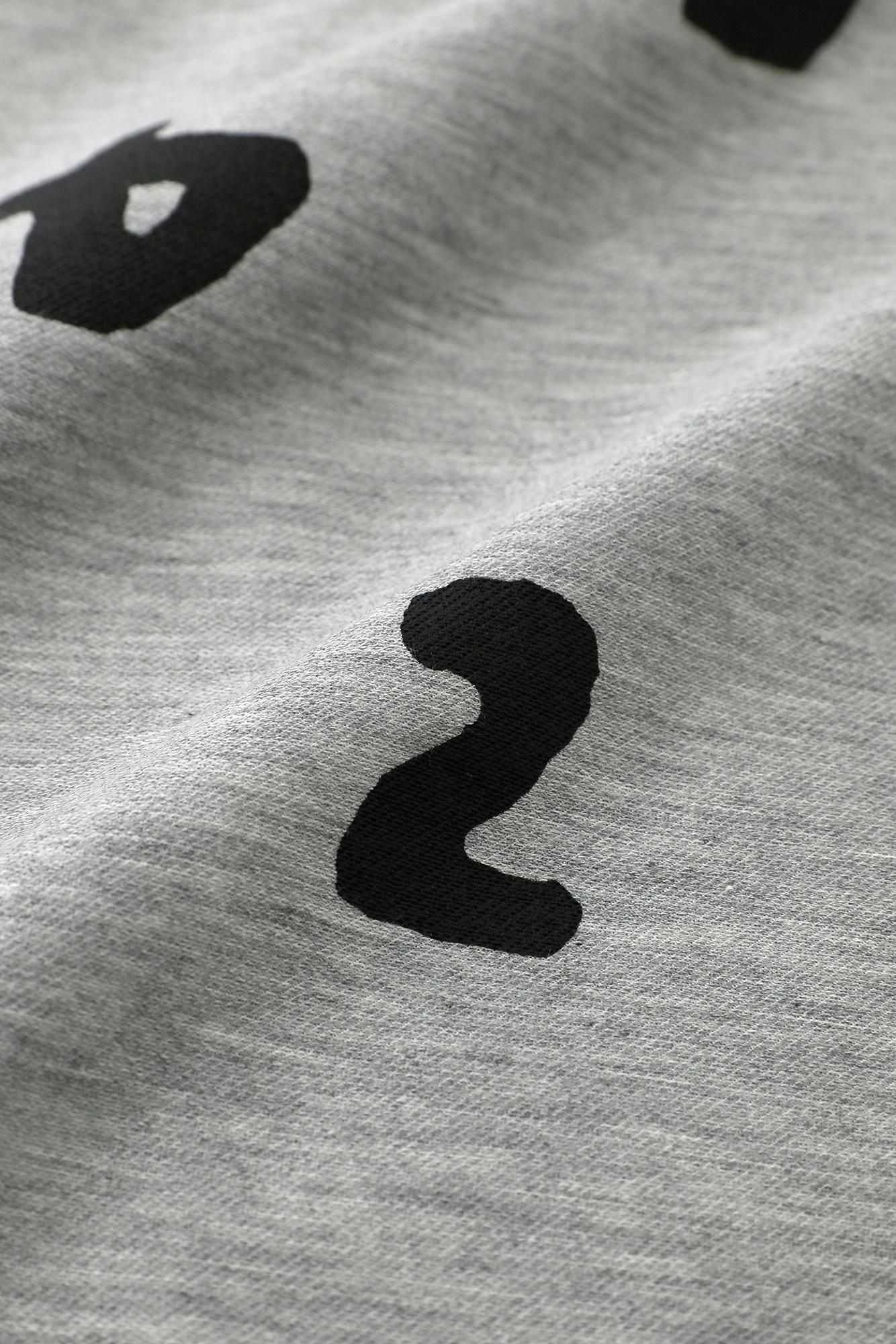 Twill-Strick-Langarm-T-Shirt/SO-SU-UOber- und Unterteil grau meliert