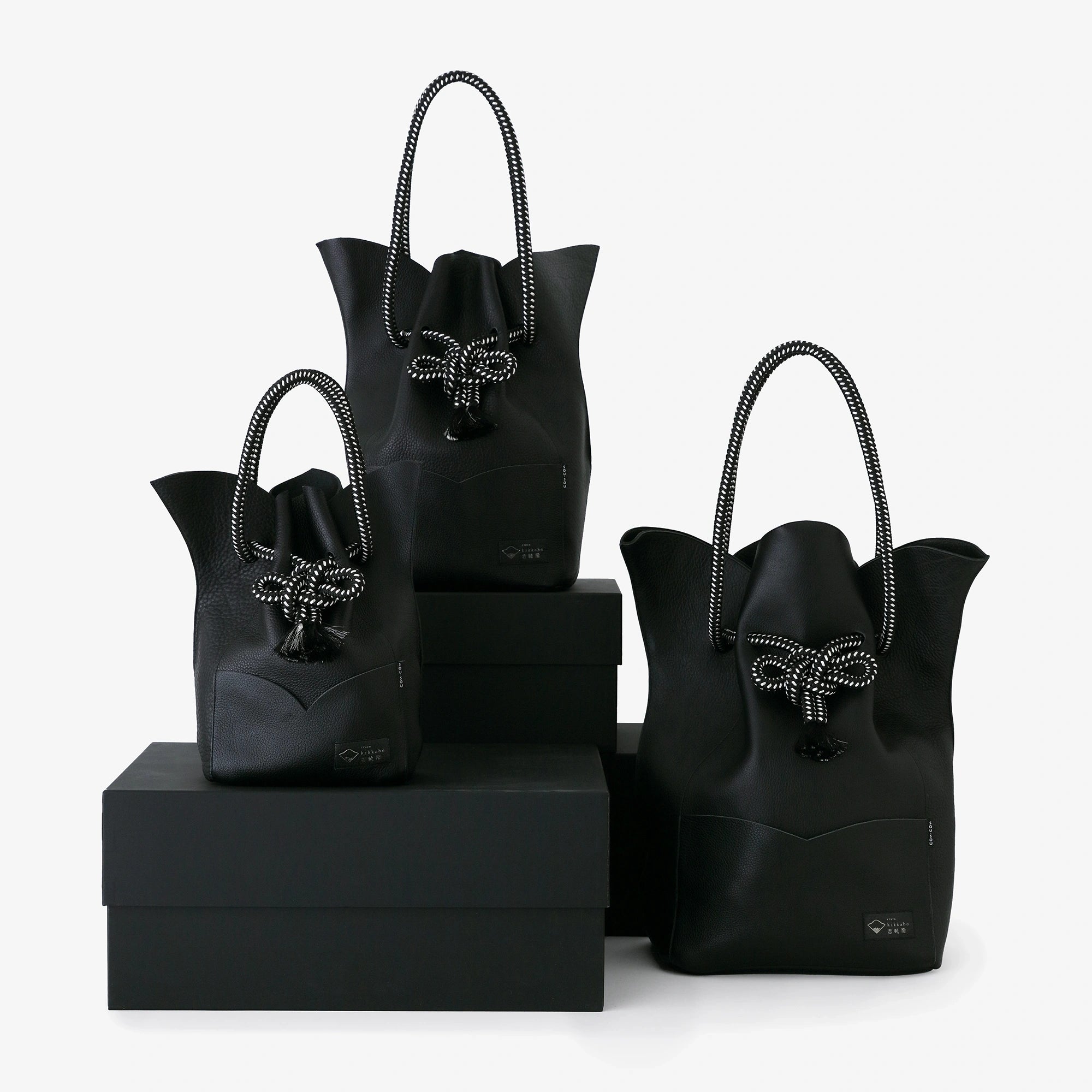Hasuyui (Lotus Knot) Medium SOU・SOU × Kikkabo / Black 