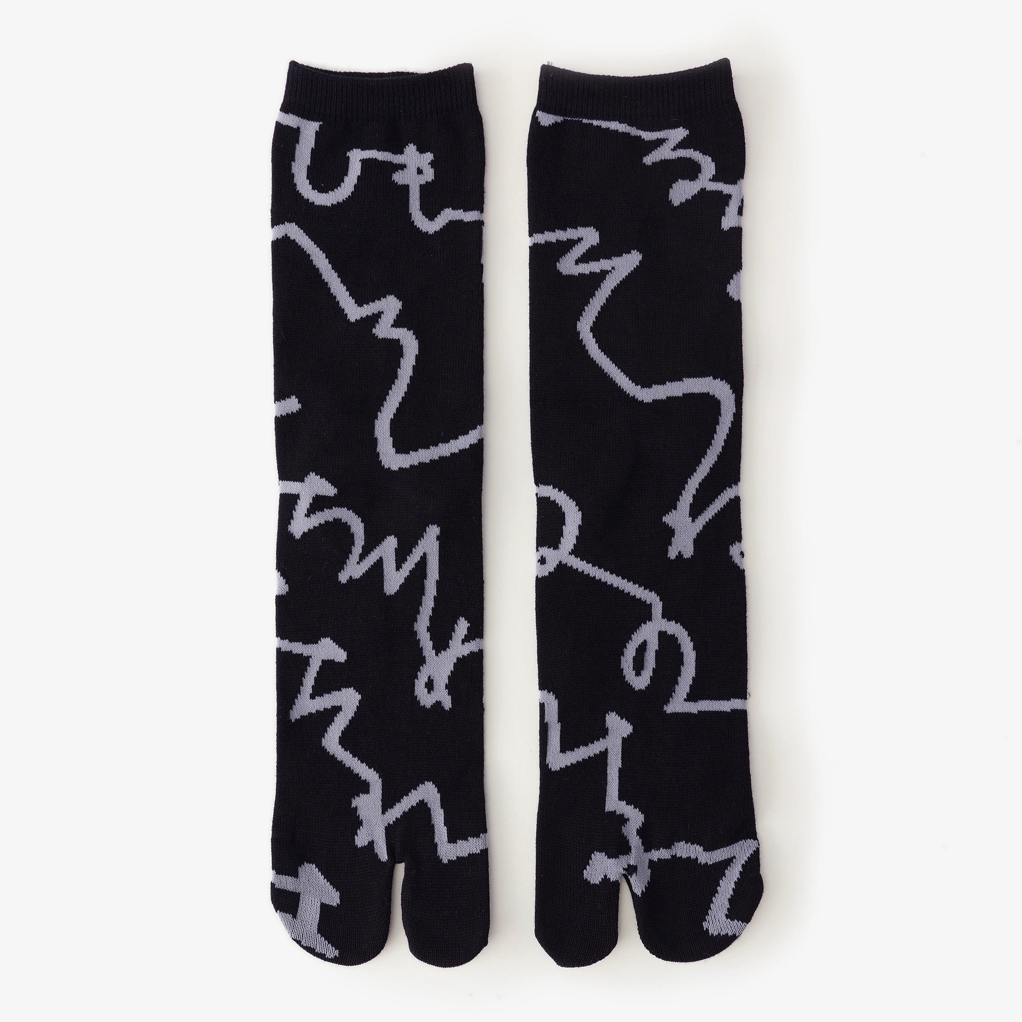 足袋下（普通丈）／文 濡羽色（ふみ ぬればいろ） 【男・女性用】