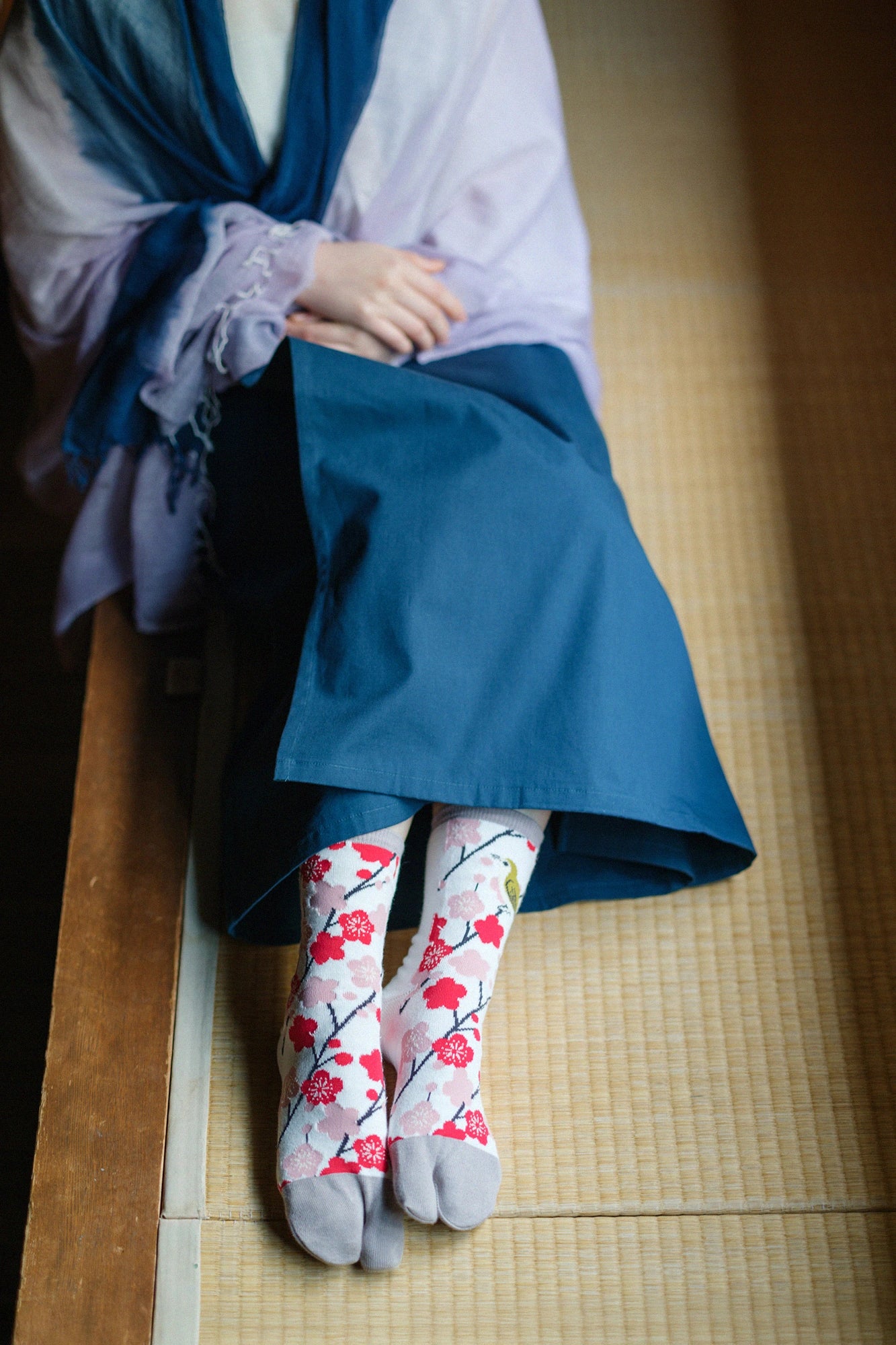 Tabi Socks (Mid-calf)／Plum Grove Bush-warbler【Men・Women】