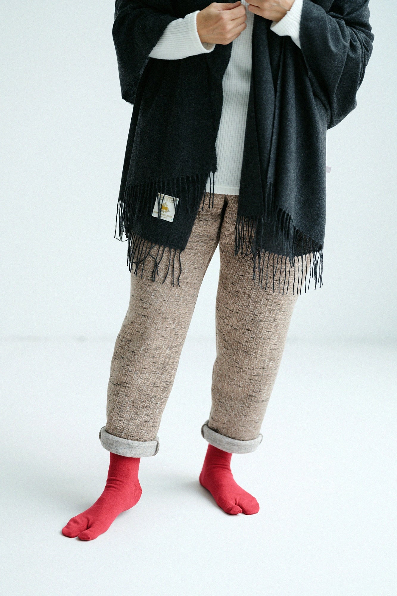 足袋下（普通丈）／臙脂色（えんじいろ）【男・女性用】