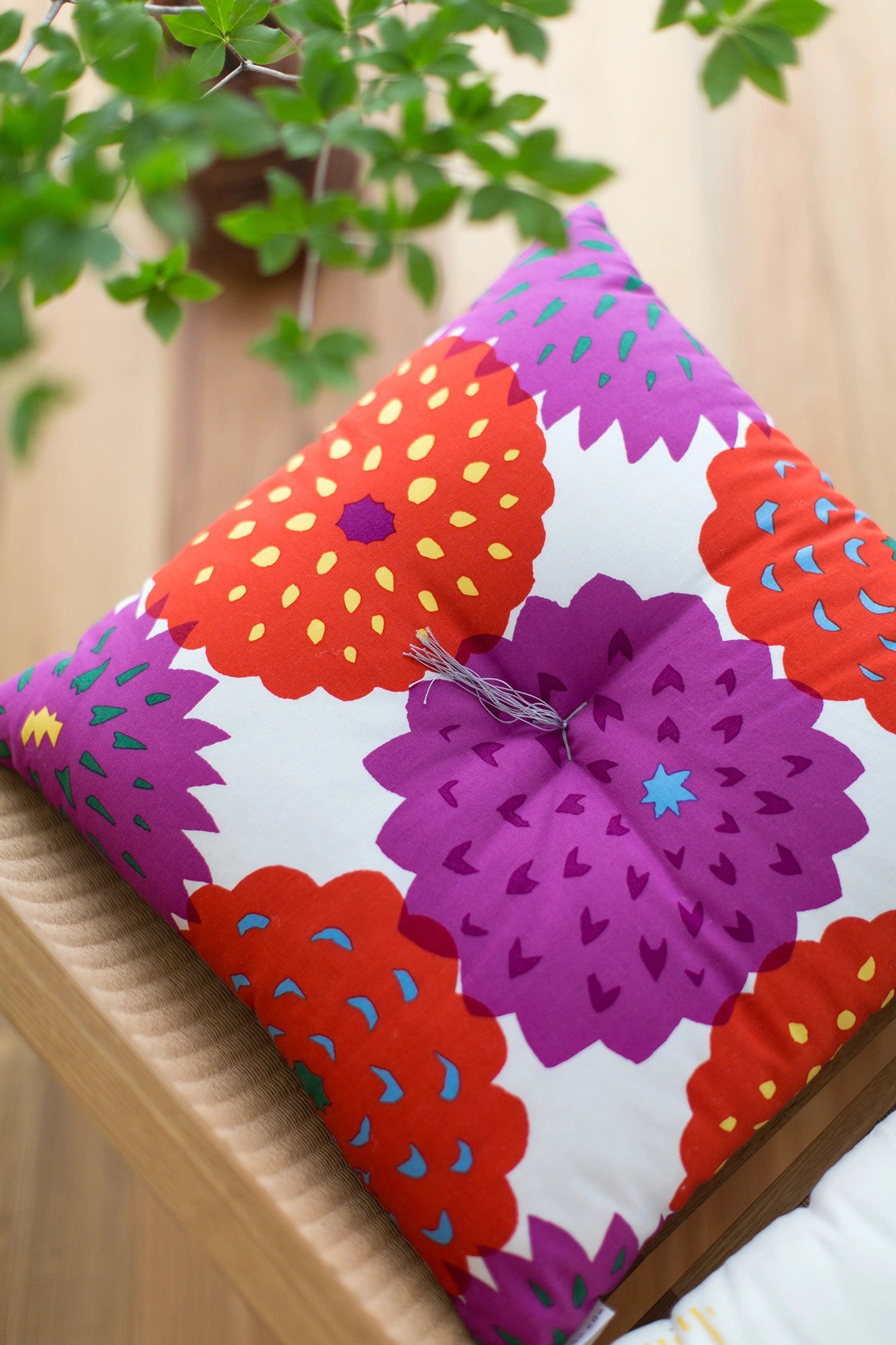 [Expédié sous 3 semaines] Coussin SOU/SOU Kyoto (21ème toile) / Pivoine Tenjiku Kyohiirobana (Kyohiirobana)