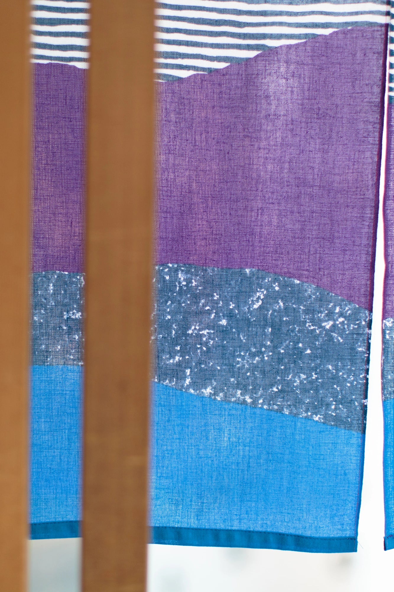Ise-Baumwoll-Tenugui-Vorhang, 2 Breiten / Higashiyama Sanjuroppou Shisui