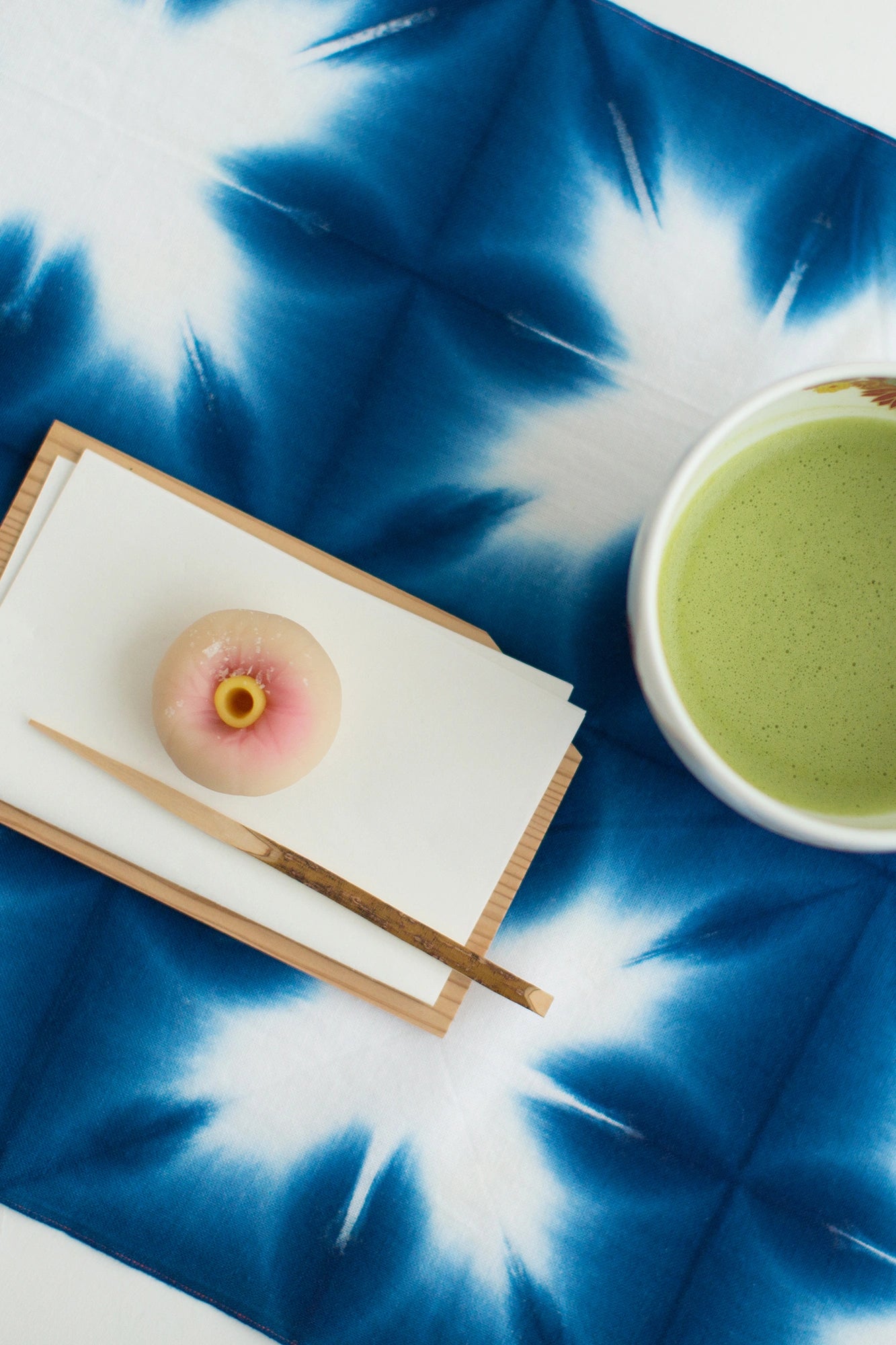 有松鸣海扎染伊势木棉手巾／张正谨制雪花2