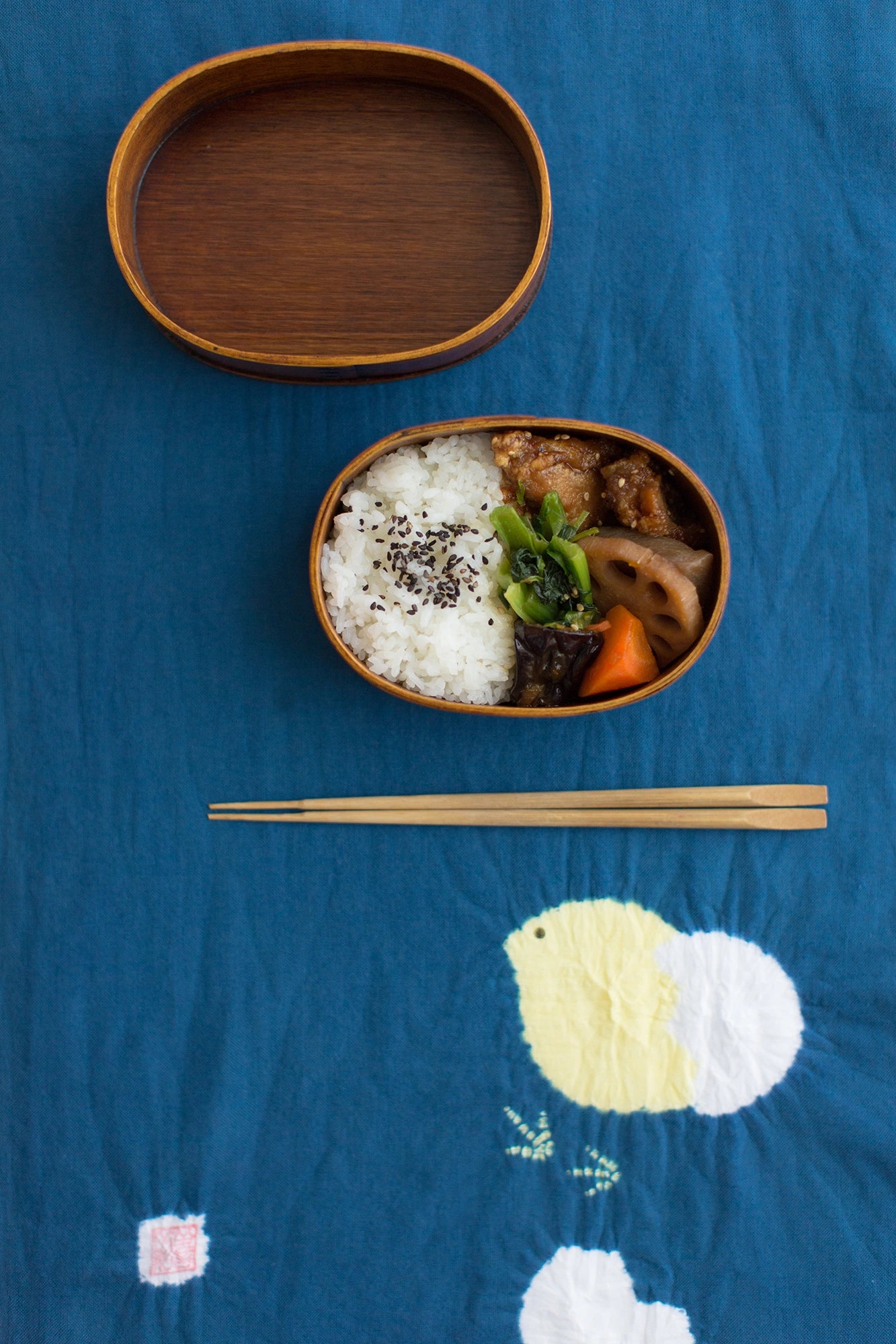 SOU・SOU×Arimatsu Narumi Shibori Tenugui/Yamaga Shoten Poussin soigneusement fabriqué Bleu Marine
