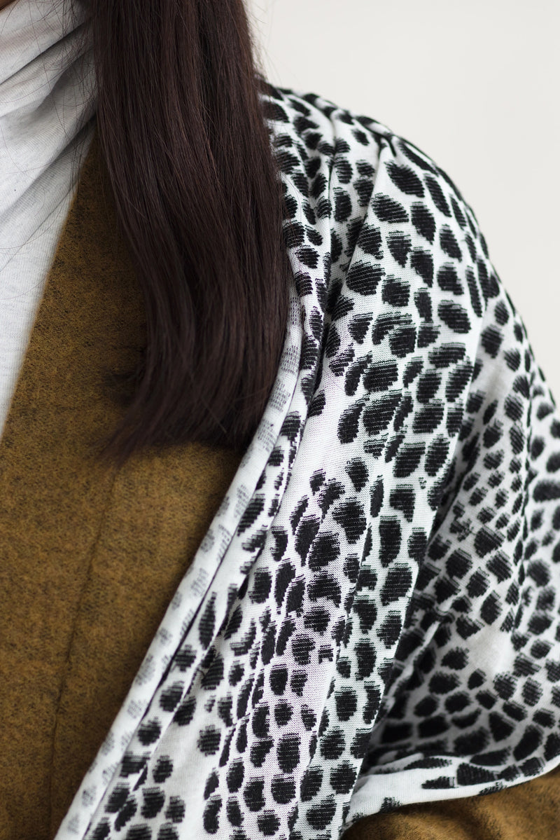 étole en maille jacquard