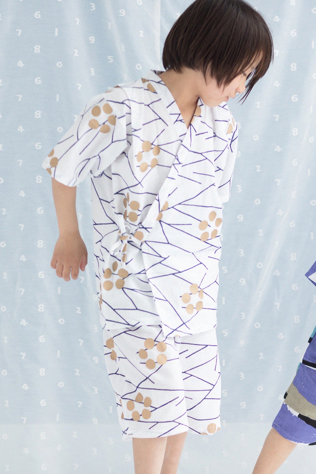 ●Isemomen Cotton Jinbei Set／Ice Plum