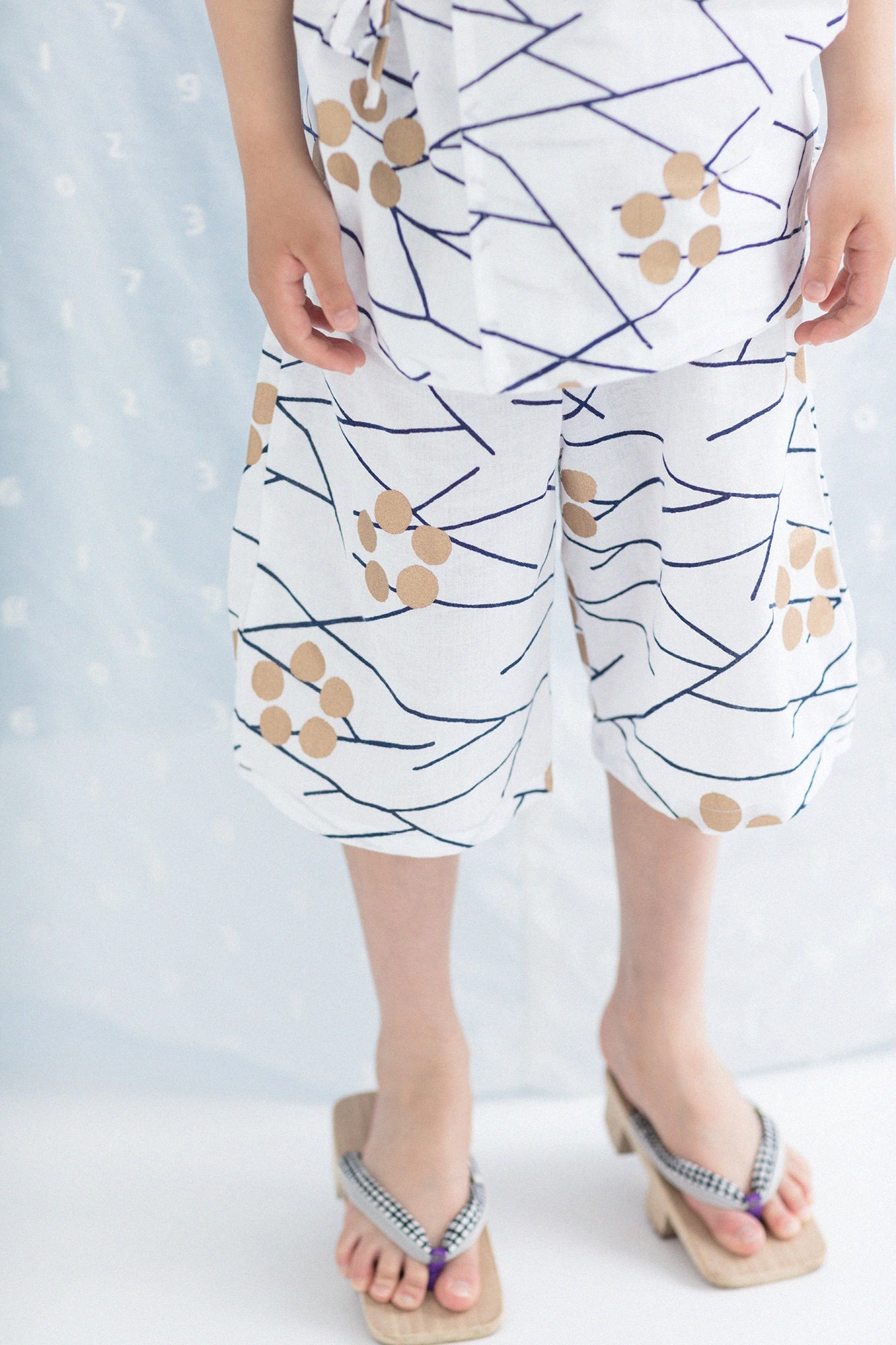 ●Isemomen Cotton Jinbei Set／Ice Plum
