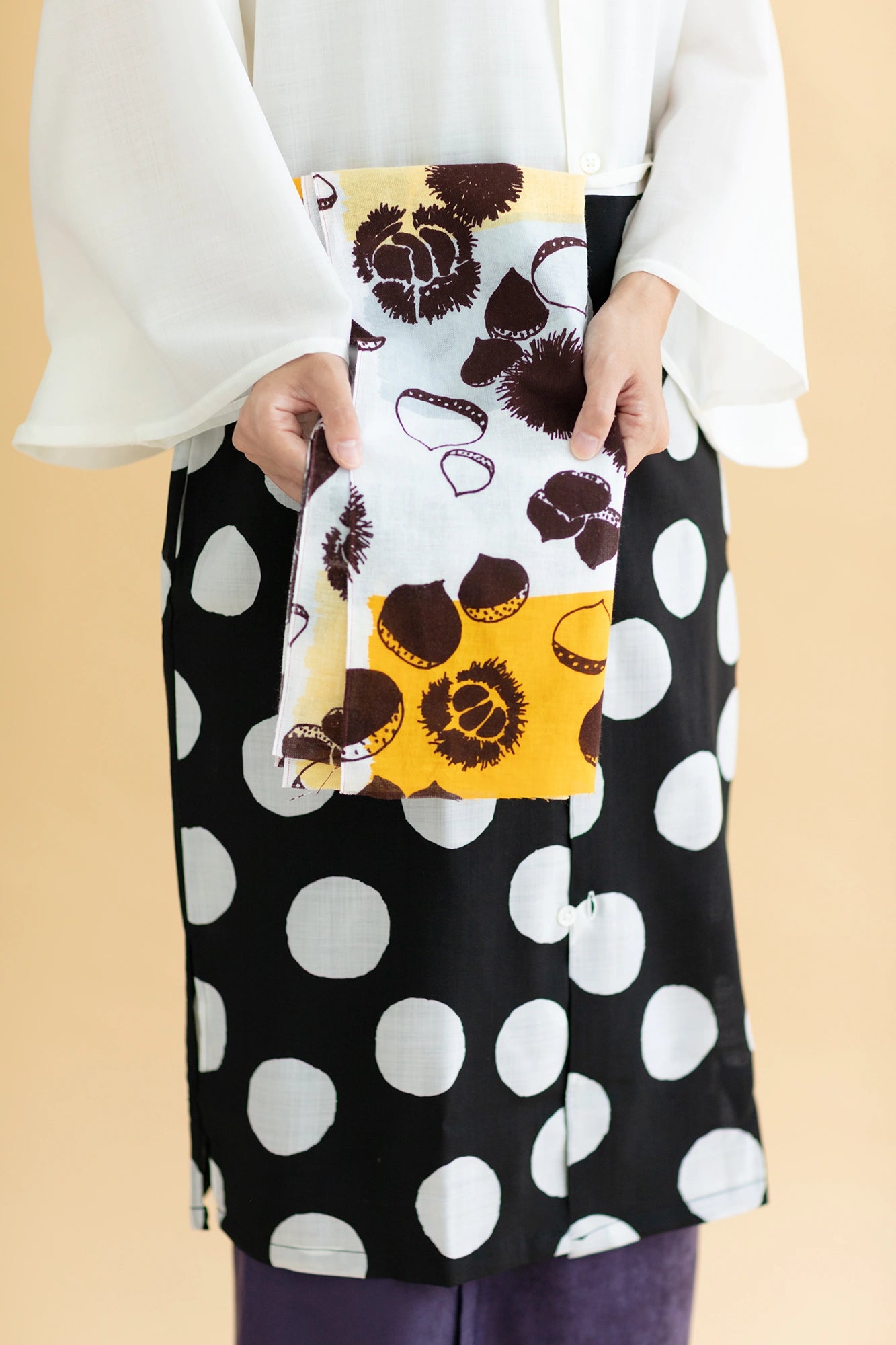 伊勢木綿 textile手ぬぐい／栗ひろい
