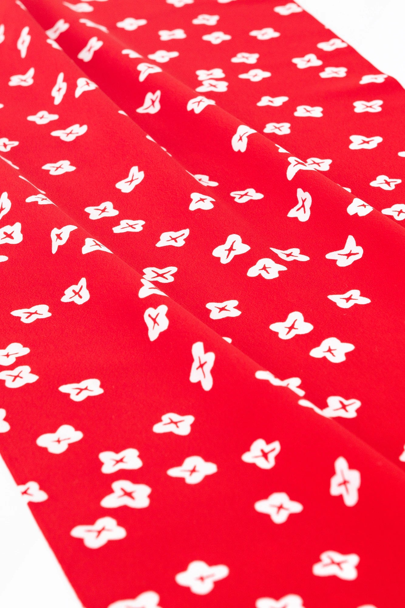 SOU・SOU×京都丸紅 和服裡襯（布料）／小花 深紅色