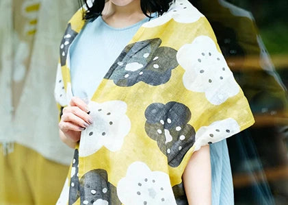 Cotton-linen Blend 2-way Scarf