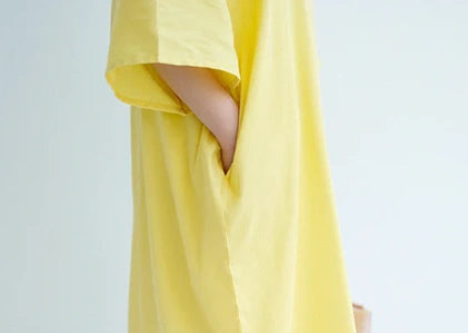 Wide Sleeve Boat Neck One-piece Dress