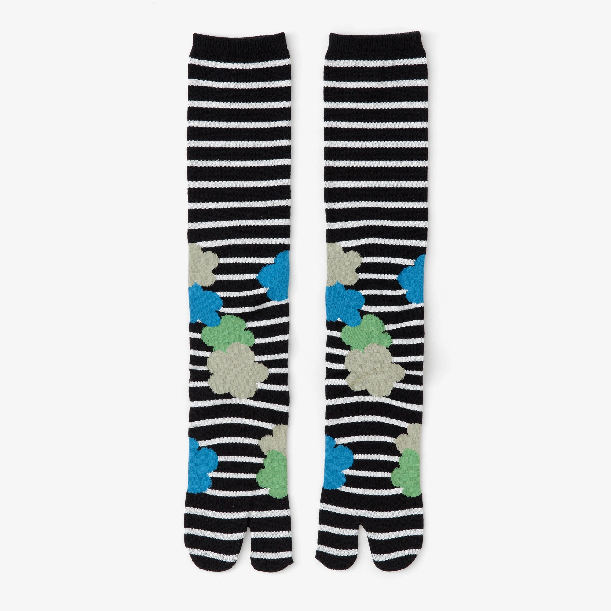 Tabi Socks（Under Knee）／Woven Roses Black【Women】